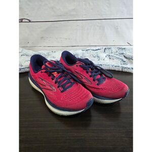 Brooks Glycerin GTS 19 Womens 9 Pink Navy Running Shoes 1203441B623